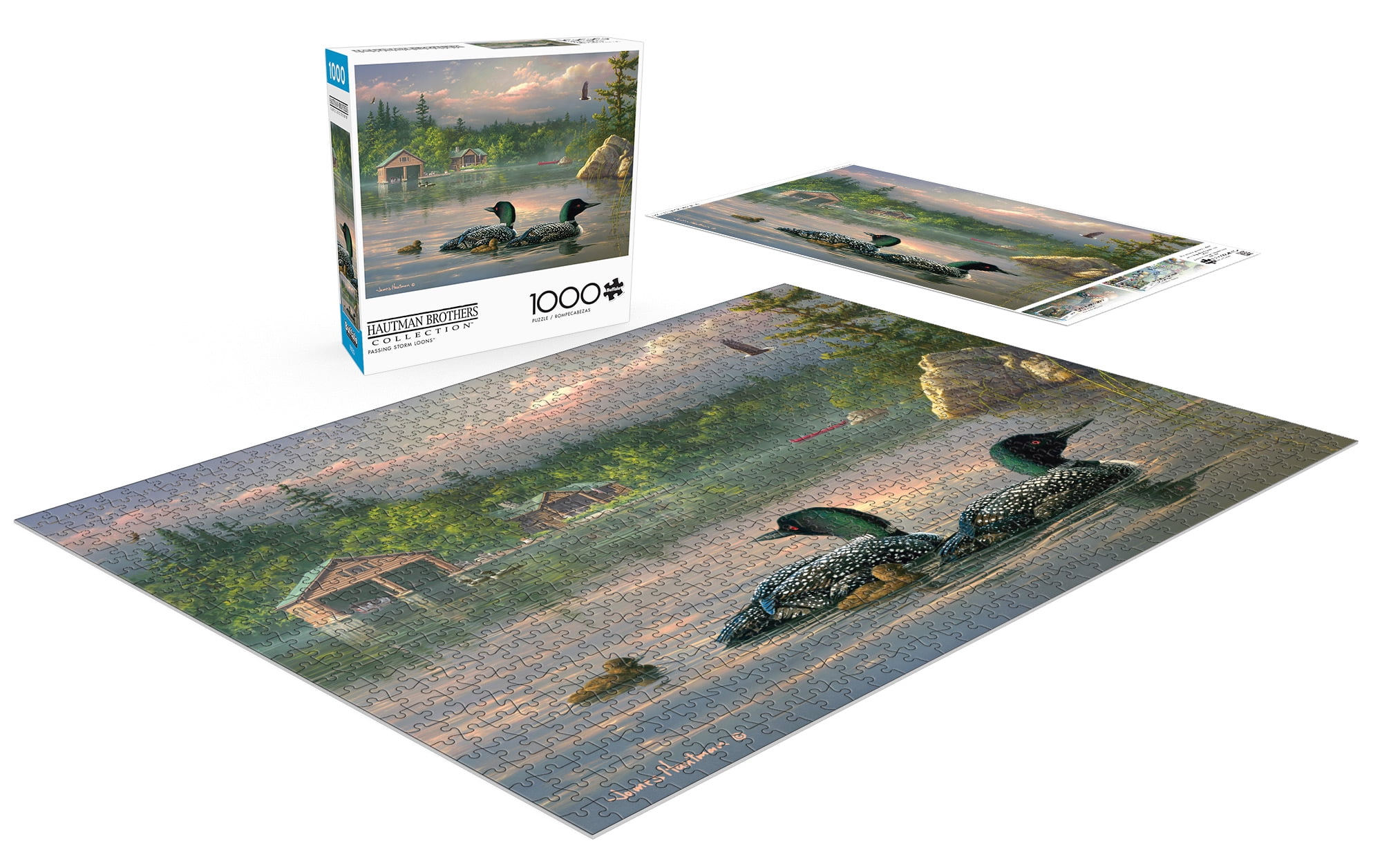 Buffalo Games 1000-Piece Hautman Brothers Passing Storm Loons Interlocking Jigsaw Puzzle