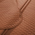 thumbnail image 6 of Imperial Rooms Chevron Microfiber Reversible Queen Bedspread with 2 Pillow Shams, Rust, 6 of 9