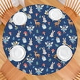 thumbnail image 2 of Dark Blue Princess Fairy Forest Pattern Round Fitted Tablecloth with Elastic Edge,Dining Table Cover Waterproof,Outdoor Round Tablecloth for Camping,Dining,Indoor and Outdoor, 2 of 7