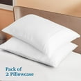 thumbnail image 4 of 800 Thread Count Egyptian Cotton 2-Piece Pillowcase Set with Envelope Closure, Standard Size (20" x 26") White Solid, 4 of 4