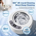thumbnail image 3 of CSONGAZA Upgraded Ultrasonic Retainer Cleaner Machine, 48kHz – 200ML Dentures, Night Guards, Braces, Aligners, Toothbrush & Jewelry Cleaner, 5 Cleaning Modes, White, 3 of 7