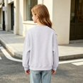 thumbnail image 5 of Grblisyd Girls Crewneck Sweatshirts Kids Fashion Loose Drop Shoulder Pullover Basic Long Sleeve Fall Winter Clothes, 5 of 6