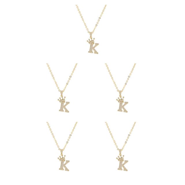 Collar con letras Qarigey para mujer adorno de vestir colgante del alfabeto