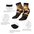 thumbnail image 5 of Naloa Happy New Year 2025 B Ankle Socks for Women Non Slip Socks No Show Socks Classic Low Cut Casual Socks Casual Socks, 5 of 7