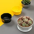 thumbnail image 4 of Simple Flower Pot Set Planter Succulent Plants Large Opening Bottom Tray Indoor Flowerpot Household Durable Holder Black, 4 of 9