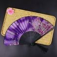 thumbnail image 5 of Vintage Bamboo Folding Fan - Handheld Floral Silk Fan with Tassel for Women, for Weddings, , Dancing & Summer Cooling, 5 of 5