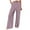 Pink, variant on Women's Elastic Waist Wide Leg Pants Loose, Comfy & Casual Style, Polyester Material, Pockets, Stretch Waistline, Suitable for Various Occasions
