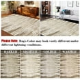 thumbnail image 5 of Hasoo Washable 9' x 12' Area Rug for Dining Room Indoor Modern Rug Non-shedding, Brown, 5 of 7