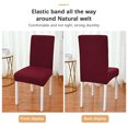 thumbnail image 5 of Forro de asiento Irfora Funda para silla simple Asiento y descanso en un medio paquete M Funda protectora para silla Material de vellón polar Rejilla de rayas elásticas para comedor Hotel Us Irfora Forro de asiento, 5 of 5