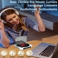 thumbnail image 3 of Portable Bluetooth CD player supports Hi-Fi sound quality wireless/wired playback rechargeable compact and portable suitable for travel home and car use (green), 3 of 13