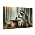 thumbnail image 2 of 1000 PCS Forests Raccoon Coffee Moment - 1000 Pcs Animal Jigsaw Puzzles,Challenging Brain Exercise,Ideal Choice For Family Leisure And Entertainment,Modern Style Animal Wooden Puzzle For Adults, 2 of 6