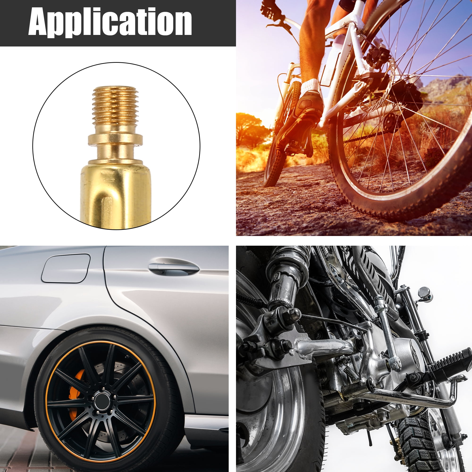 Unique Bargains Copper Nylon Tire Valve Air Chuck Inflator Car Motorbike 39"