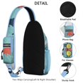 thumbnail image 3 of Crossbody Sling Backpack for Women Men Flat Design Dolphin Shoulder Sling Crossbody Casual Chest Bag for Travel Sports Running Hiking, 3 of 6