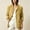 Yellow, variant on IUYRTFE Women Lapel Collar Solid Color Button Down Jacket with Pockets for Fall Winter Casual Daily Wear