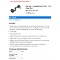 thumbnail image 2 of Idler Arm - Compatible with 1968 - 1972 Dodge Dart 1969 1970 1971, 2 of 2