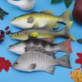 thumbnail image 3 of 4pcs Fake Striped Bass Realistic Spotted Fish Set Halloween Thanksgiving Lifelike Decoration Hanging Artificial Food Model for Home Party Kitchen Shop Hotel Restaurant, 3 of 3