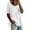 White, variant on Women's Relaxed Fit Gathered Peplum Blouse Fashion Ladies Casual Short Sleeve Round Neck Loose Top