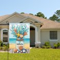 thumbnail image 2 of AMHNF Welcome Beach Theme Linen Garden Flag with Seashells and Coral for Spring Summer Home Outdoor Garden Yard Door Decor 12x18 inch, 2 of 5