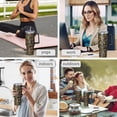 thumbnail image 5 of Cute Mushroom Pattern 40oz Travel Cup Double Wall Stainless Steel Vacuum Insulated With Handle Flip Straw Lid Leak Proof Great for Adults, 5 of 5