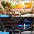 thumbnail image 3 of IC ICLOVER Auto Car Jumbo Sunshade Foldable Windshield Sun Shade Visor with American Flag Design (59"x33") for Heat Block Wind Shield Screen UV Rays Full Protection, Trucks SUVs Vans, 3 of 8