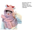 thumbnail image 7 of Opolski Thickened Plush Hat Winter Hat Women Autumn Winter Plush Hat Super Soft Elastic Solid Color Ultra-thick Deer Antler Design Warm Hat Winter Accessories, 7 of 7