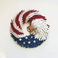 thumbnail image 2 of SUNSIOM American Eagle Decorative Wreath Felt Red White Blue, 2 of 5
