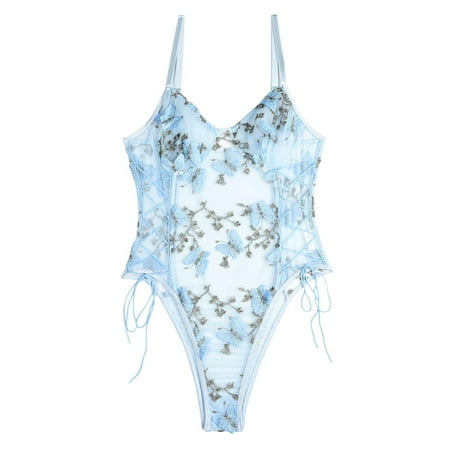 Sexy Women s Lingerie Deep V Neck Lace Bodysuit Bridal Lingerie Backless One Piece Teddy Body Suit Seductive and Elegant