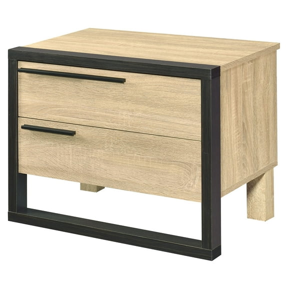ACME Erasto Rectangular Accent Table in Oak and Black