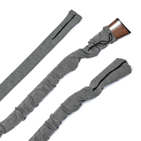 TLO Outdoors Silicon Treated Gun Socks For Rifle Shotgun and Gun Storage and Protection Accessories (Gray) (Gray 2-Pack)