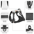 thumbnail image 3 of Vsdgher Eiffel Tower Pattern Dog Harness,No Pull Pet Harness with Soft Padded Handle,Adjustable Reflective Vest with 2 Buckles,4 Slide Buckles,S-XL Large, 3 of 4
