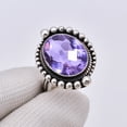 thumbnail image 3 of Colour Changing Alexandrite 925 Sterling Silver Ring V4984, Statement Ring, Purple Ring, Oval Ring, Gift For Her, Alexandrite Ring, 3 of 4