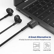 TROND External USB Audio Adapter Sound Card, with One 3.5mm Aux TRRS Jack for Integrated Audio Out & Microphone in