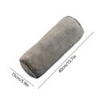 thumbnail image 4 of QuanTara Neck Roll Pillowcase with Zipper – Dark Gray Cylindrical Pillow Cover 5.9x15.7in, Soft Polyester Round Cushion Case for Bedroom, Living Room & Sofa, 4 of 6