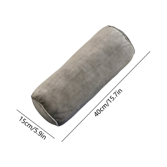 Round Neck Roll Pillowcase With Zipper Cylindrical Pillow Cover 5.9x15.7 Inch Solid Color YYUZH