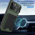 thumbnail image 4 of For iPhone 15 Pro Max Camera Lens Slide Cover, Detachable Wallet with Card Holder, Magnetic Car Holder Support Wireless Charging Shockproof Cover Military Grade Drop Cover For iPhone 15 Pro Max, Black, 4 of 11