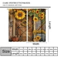 Sunflower Blackout Curtains Farmhouse Brown Wooden Barn Door Yellow