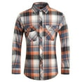 thumbnail image 2 of NAFUU Mens Dress Shirts Fashion Men's Autumn Winter Casual Party Long Sleeved Plaid Lapel Comfortable Thick Warm Flannel Shirt With Pockets Fashion Casual Shirts, 2 of 7