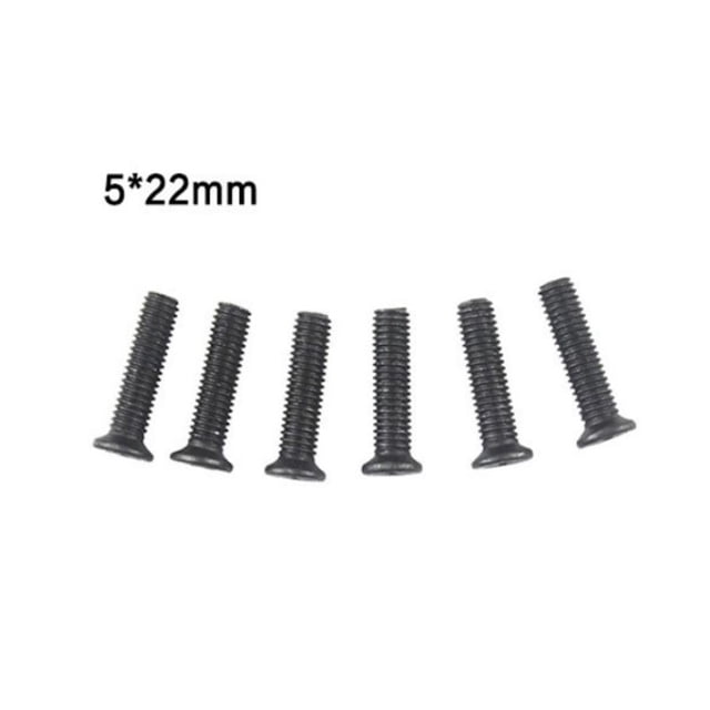 Lefu 6Pcs Fixation Vis M5/M6 22mm Gauche Filetage pour UNF Perceuse Mandrin Tige Adaptateur