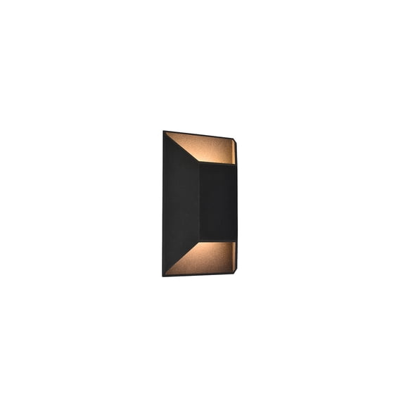 Avenue Lighting AV9900-BLK 12" Outdoor LED Wall Sconce 2-Light 6W Mount