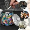 thumbnail image 4 of Yayeee Ashtray with Lid for Cigarette Smokeless Stainless Steel Home Ash Holder, Art Plants, 4 of 7