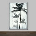 thumbnail image 3 of wall26 Framed Canvas Print Wall Art Palm Tree Group Silhouettes on Blue Grunge Background Floral Nature Illustrations Modern Art Rustic Dramatic for Living Room, Bedroom, Office - 16"x24" W, 3 of 5