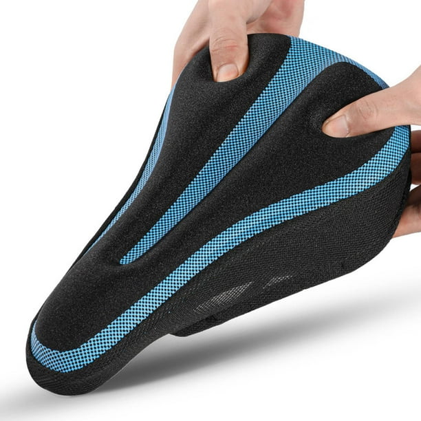 Cojín suave para asiento de bicicleta Sharpla silicona esponja gruesa azul
