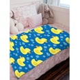 thumbnail image 3 of Cute Duck Blanket Lightweight Flannel Throw Blanket Gifts for Girls Women in All Season Blanket for Bed/Couch/Sofa 60"x80" for Adult, 3 of 6