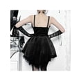 thumbnail image 5 of New Women's Gothic Dress Off Shoulder Strap Steampunk Dress Retro Spaghetti Strap Lolita Dress-Purple-L, 5 of 7