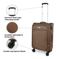 thumbnail image 4 of 20 inch Softside Carry-on Luggage for Airplane Expandable Spinner Suitcase with TSA Lock, Coffee - XJ1907, 4 of 10