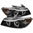 thumbnail image 1 of For 06-08 BMW 323i 4dr E90 Sonar CCFL Halo Projector Headlights (Black) YD-PRO-BMWE9005-CCFL-BK, 1 of 3
