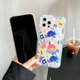 thumbnail image 4 of Compatible with iPhone 12Promax Phone Case Cute Elegant Flower Transparent Phone Case for Women Soft Silicone Shockproof Camera Protection Clear Cover Bumper(Blue), 4 of 6