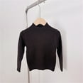thumbnail image 4 of Auroural Sweater Little Girls Children's Solid Color Long Sleeved Sweater Base Shirt Medium And Large Children's Casual And Comfortable Knitted Top Brown 9 Years, 4 of 6