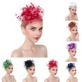 thumbnail image 2 of Coofit Fascinator Hat Dual-use Mesh Flower Creative Tea Party Hat Fascinator Hair Clip, 2 of 8