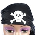 thumbnail image 5 of Peluca pirata Cosplay Peluca Headwear Disfraces de piratas de Halloween Disfraces de decoración de fiesta de disfraces de carnaval (Negro), 5 of 5